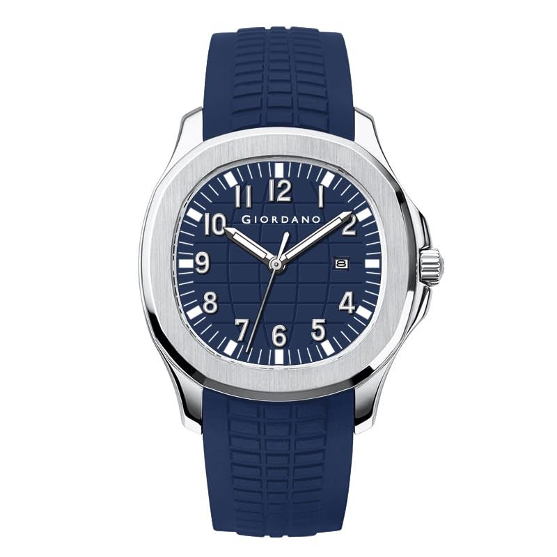 Giordano Modern Analog Watch with Textured dial and Sleek Silicon Strap for Men - GZ-50118 - Image 3