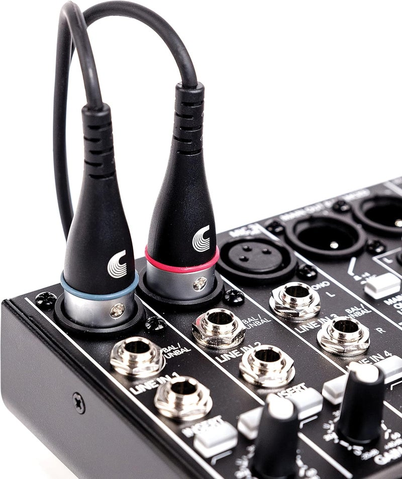 Planet Waves كابل XLR من بلانيت ويفز د'أداريوا - 6 أقدام/1.82 متر - من جهاز محمول إلى نظام صوتي - أسود - Image 5