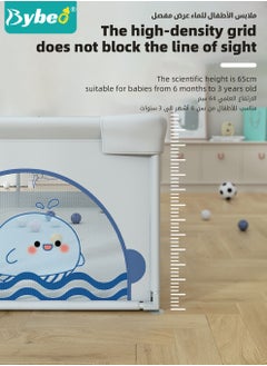 Bybeo Baby Playpen Fence, Portable Babies Playards for Toddlers, Safety Infant Activity Center,  Sturdy Play Area, with 2 Pull Rings, 60 Marine Balls and Storage Bag, 150x180cm  - Image 3