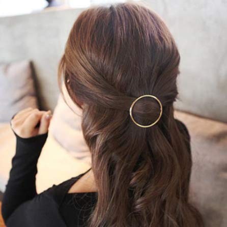 Aeyistry Minimalist Dainty Hair Clips for Women Hollow Geometric for Women and Girls on any Occasion(2 Pcs,1 Gold & 1 Silver) - Image 2