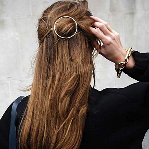 Aeyistry Minimalist Dainty Hair Clips for Women Hollow Geometric for Women and Girls on any Occasion(2 Pcs,1 Gold & 1 Silver) - Image 5