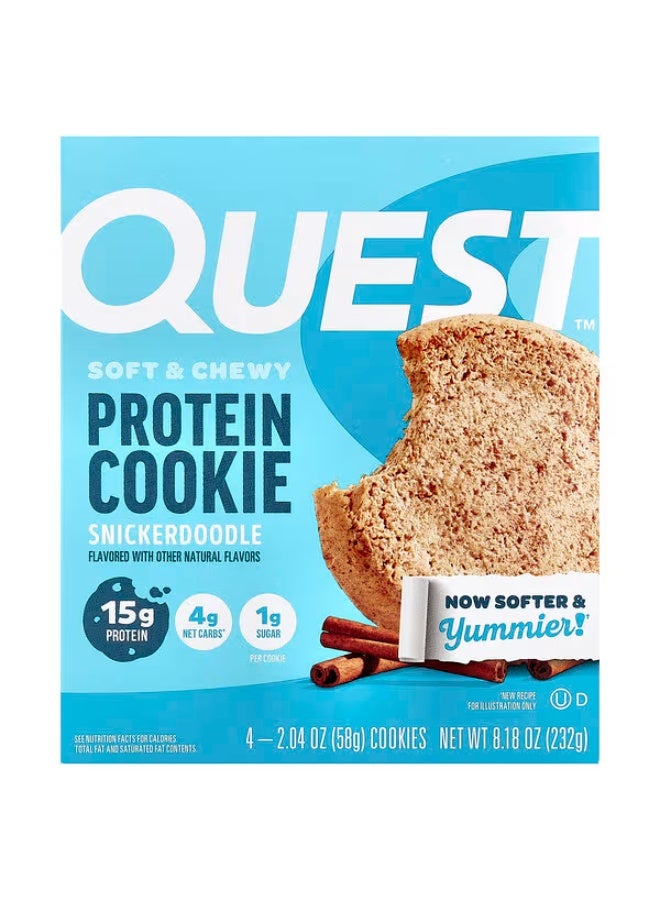 Quest Nutrition، بسكويت البروتين، سنيكردودل، 4 بسكويتات، 2.04 أونصة (58 جم) لكل منها