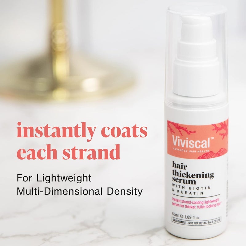 Viviscal Hair Thickening Serum for Naturally Thicker & Fuller Looking Hair, Paraben Free Leave In Conditioner with Biotin, Keratin & Marine Collagen, for All Hair Types, 50 ml - Image 4