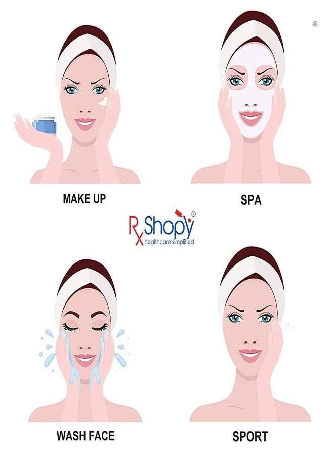 RXSHOPY® Disposable Unisex Spa Facial Headbands for Beauty Professionals, Makeup, Salons, Spas and Parlors, Free Size (Pack of 50) - Image 4