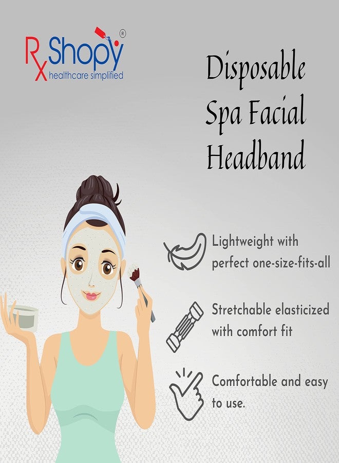 RXSHOPY® Disposable Unisex Spa Facial Headbands for Beauty Professionals, Makeup, Salons, Spas and Parlors, Free Size (Pack of 50) - Image 3