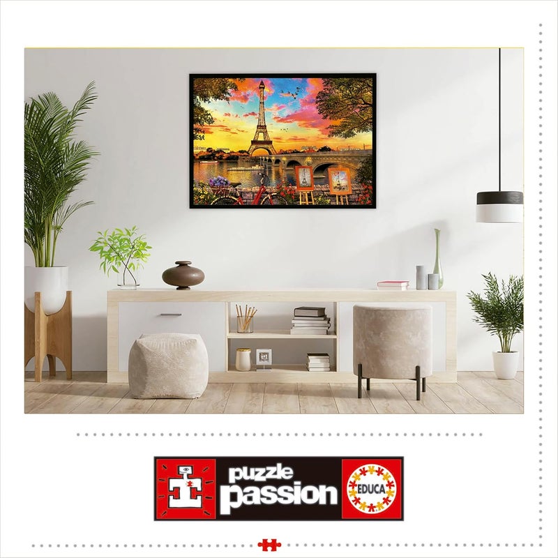 EDUCA - Sonnenuntergang - Sunset in Paris 3000 Jigsaw Puzzle (17675) - Image 3