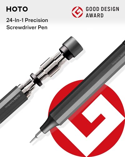 HOTO 24 in 1 Multi Bit Mini Screwdriver Set Magnetic, Manual Precision Screwdriver Set, EDC Pen Screwdriver for Eyeglasses, Electronics, Watches, Phones, Laptops, Cameras, Slate Grey - Image 2