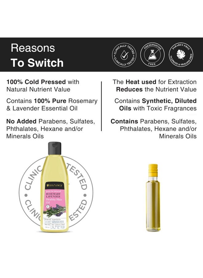 Soulflower - Rosemary Lavender Hair Oil & Onion Biotin Shampoo Combo Hair Growth Nourishment Healthy Hair Paraben & Mineral Oil Free Vegan Cruelty Free Pack Of 2 Kg - Image 1