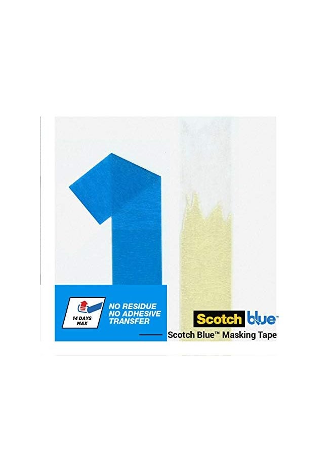 Scotch  Blue Premium Masking Tape 48Mm X 41M Blue Color Masking And Protection High Adhesion Multi Surface For Walls Ceiling Metal Wood Easy To Remove With No Residue 1 Roll/Pack  - Image 5