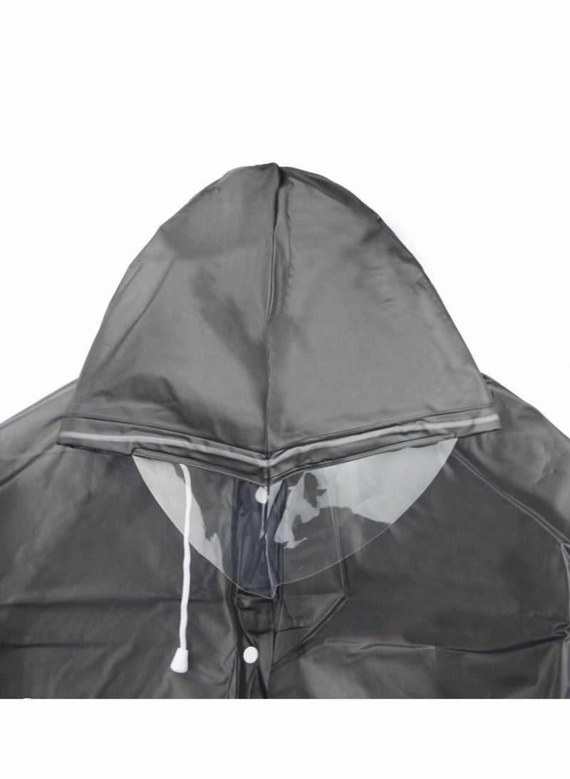 Clear Reusable Rain Poncho for Adults and Women with Hoods and Sleeves Ideal for Travel Festivals and Outdoor Activities - Image 5