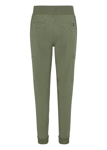 Natural Uniforms Womens Cool Stretch Modern Tuck-In Top Yoga Jogger Scrub Set (Olive, Large) - Image 5