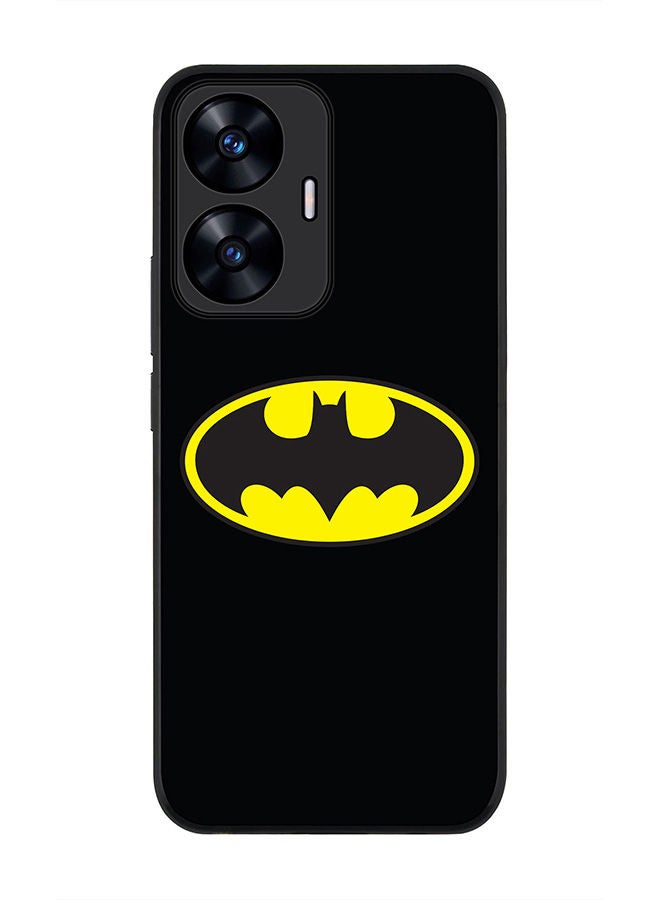 Stylizedd Rugged Black edge case for Realme C55 4G Slim fit Soft Case Flexible Rubber Edges Anti Drop TPU Gel Thin Cover -  The Bat - Image 1