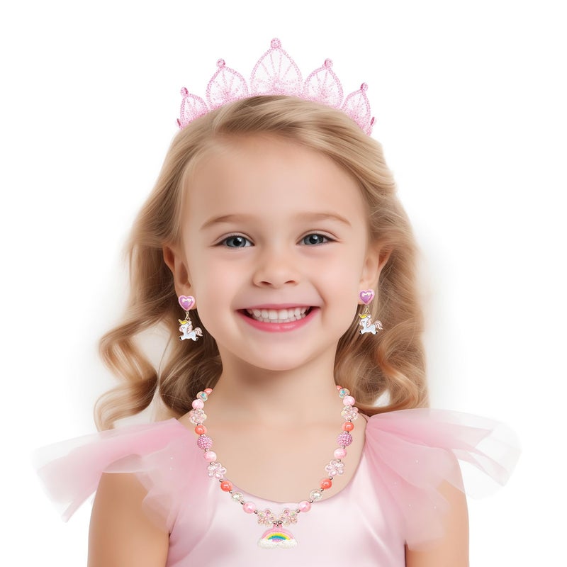 ELEMIRSA 12 Pairs Clip On Earrings Girl Party Favor Princess Clip on Earrings Pretend Play Unicorn Earrings for Little Girl Kids Toddlers Jewelry Set - Image 4