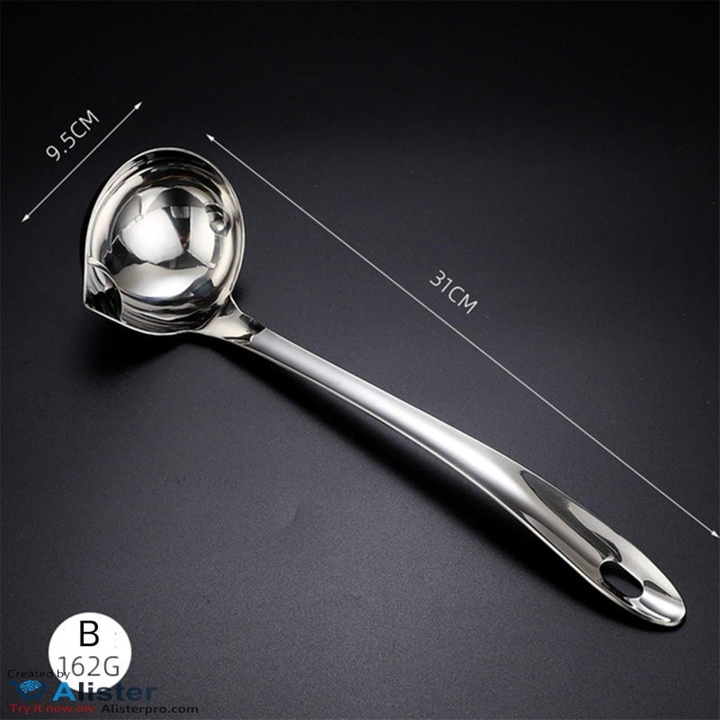 Essential Soup Ladle for Home Cooking: Stainless Steel Fat Separator Spoon Long Handle Reliable Kitchen Tool for Fatigue, Now I Have Al-Israa (3) - Image 2
