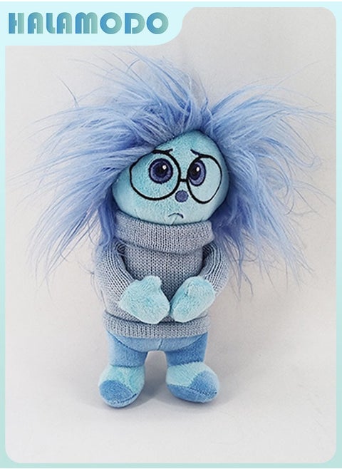 Inside Out Sweater - wearing Worrier Q - version Plush Toy - A Sweet and Thoughtful Item for Birthday Giving, Perfect for Decorating Bedroom, Living Room, and Desk Areas, and a Must - have for Office Relaxation 21 cm