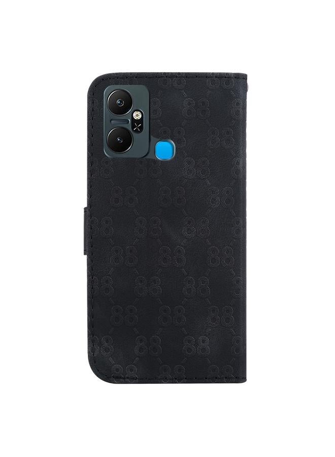 S-TOP Case For Infinix Smart 6 Plus Double 8-shaped Embossed Leather Phone Case - Image 3