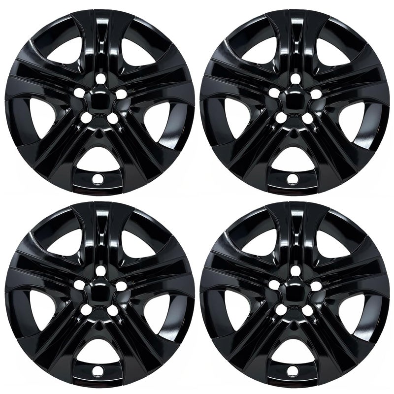 HubStar Hubcap Replacement for Toyota Rav4 20132018 17inch Wheel Cover Gloss Black Set of 4