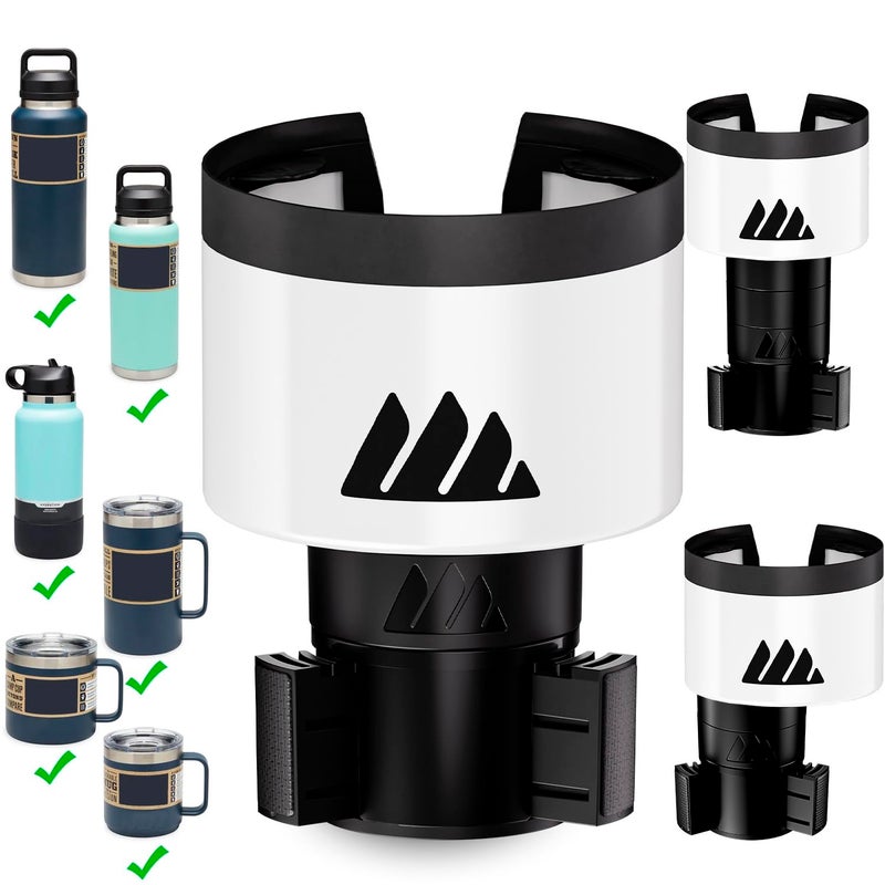 Integral Ultimate Expander Car Cup Holder Expander Adapter, Adjustable Base for Yeti Rambler Coffee Cups, 397/680/1020/1300ml Hydro Flasks, 36/38oz Bottles, 3.5-4" Bottles