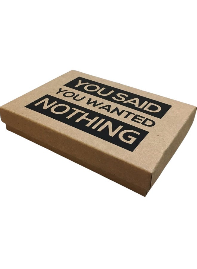 Box of Nothing - Funny Gag Gift for People Who Want Nothing | Perfect Prank Stocking Stuffer for Birthdays, Anniversarie - Image 3