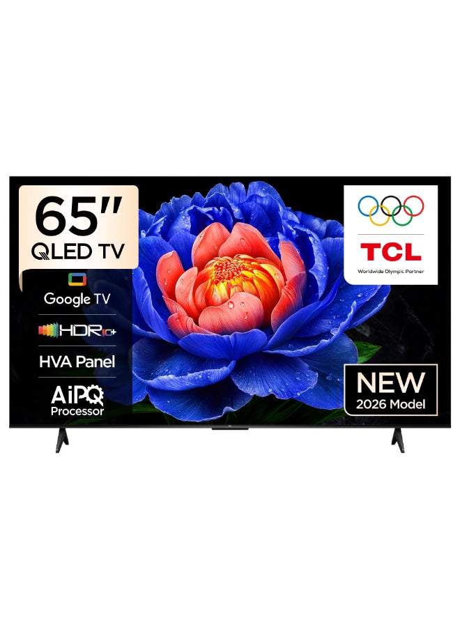 Television 65 Inch 4K QLED Google Smart TV, Onkyo 2.1 Hi-Fi System, HVA Panel, Dolby Vision • Atmos, 93% DCI-P3, AiPQ, Slim & Uni-body Design (2026 Model) 65T6D Black