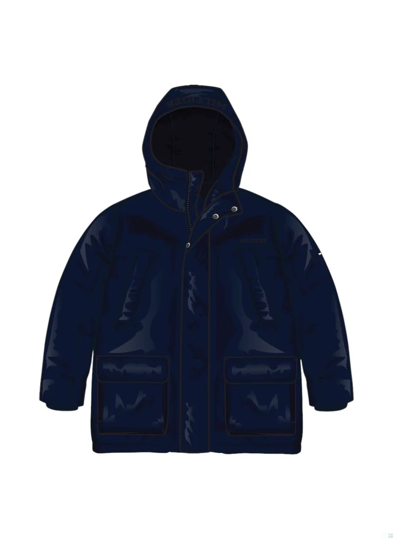 TOMMY HILFIGER Boys' Parka  Jacket - Polyester, Blue