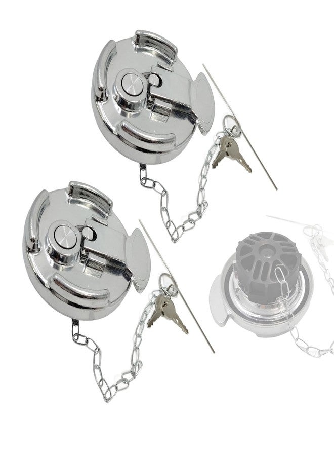 bansdans 2Pcs 11-04859-100 4" Locking Diesel Fuel Cap, Lever-Style Aluminum Fuel Tank Cap with Key Fit for 1972-2017 Peterbilt 330, 379, 389, 579, 587 Trucks, OE# 11-04859-200, 572.1015, 600212 - Image 1