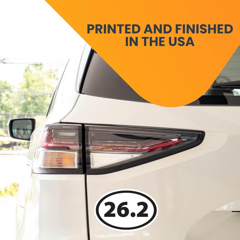 Magnet Me Up 26.2 Marathon Black Oval Car Magnet Decal - Image 3