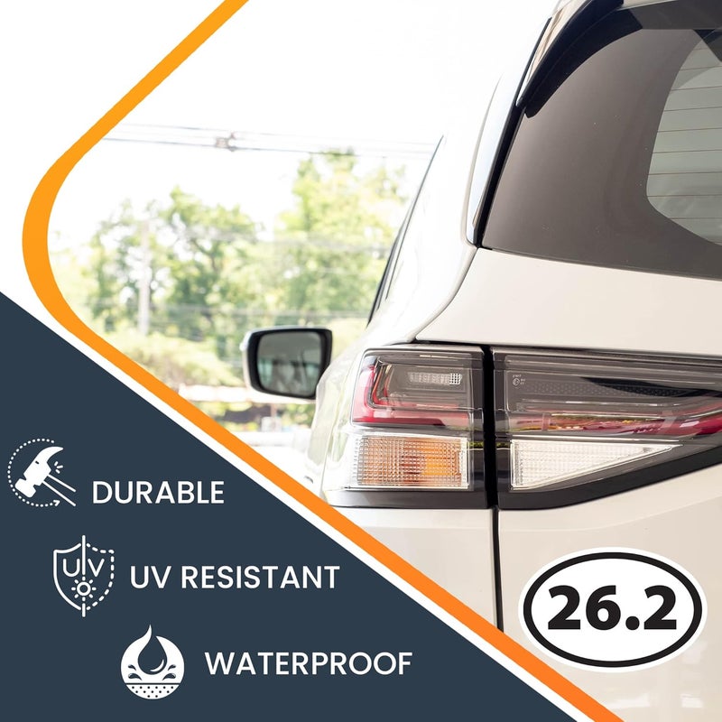 Magnet Me Up 26.2 Marathon Black Oval Car Magnet Decal - Image 4