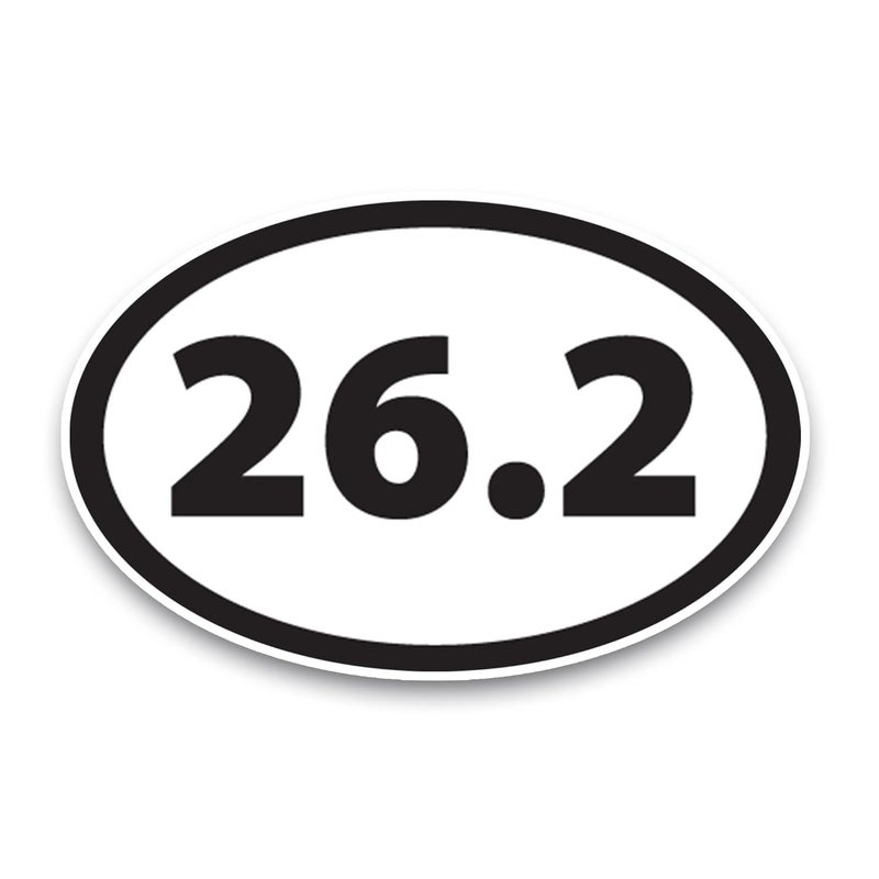 Magnet Me Up 26.2 Marathon Black Oval Car Magnet Decal - Image 1