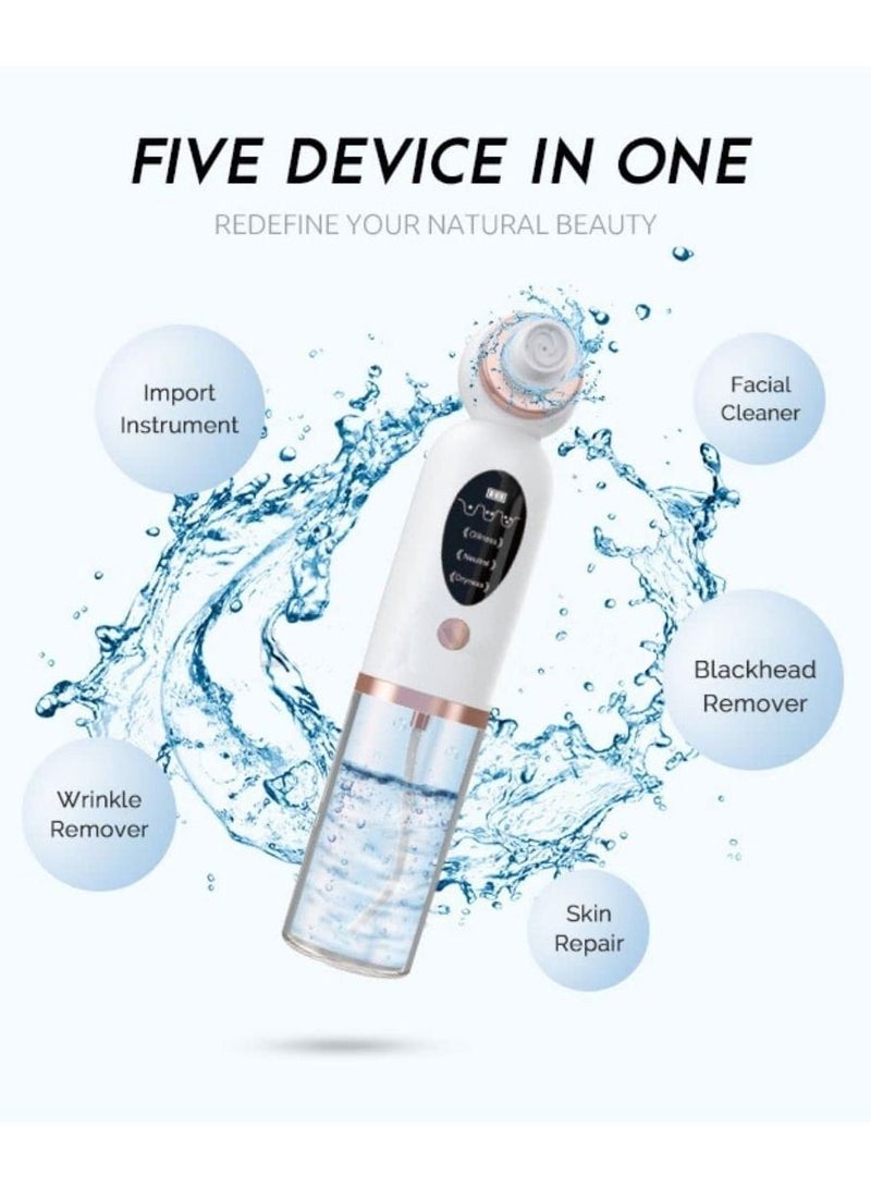 دي بلو مزيل الرؤوس السوداء ودورة المياه الكهربائية ، بثرة حب الشباب ، جهاز استخراج الرؤوس البيضاء الصغيرة ، منظف للوجه مزود بـ 3 قوة شفط للعناية بالبشرة - Image 2