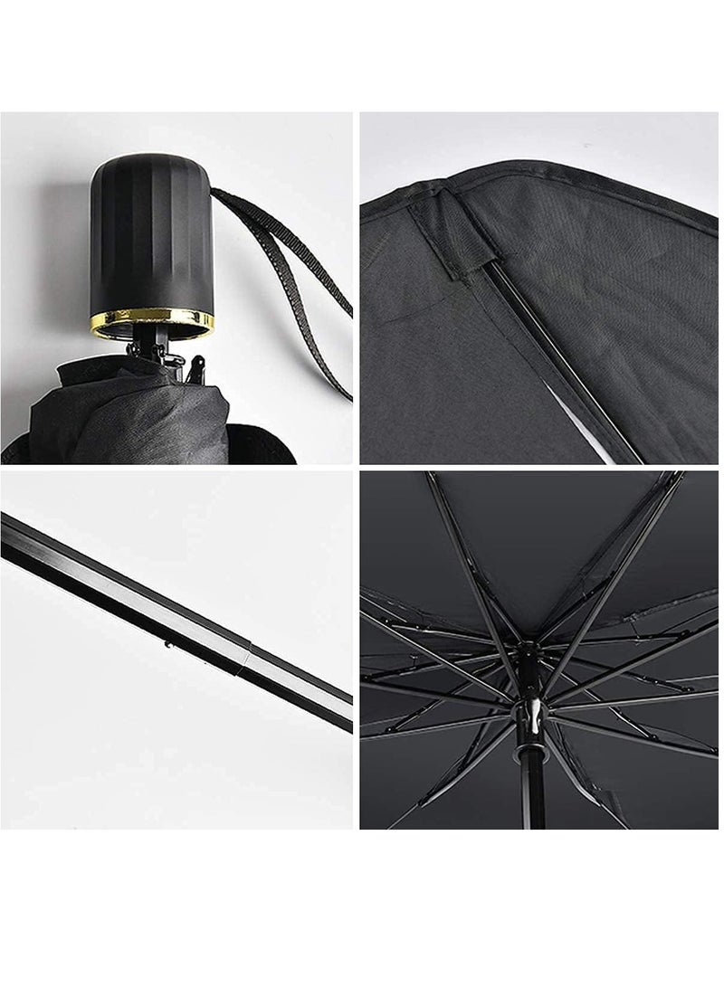 Altheqa Car Windshield Sun Shade UV Rays and Heat Sun Visor Protector Foldable Reflector Umbrella brella Shield (Small) - Image 5