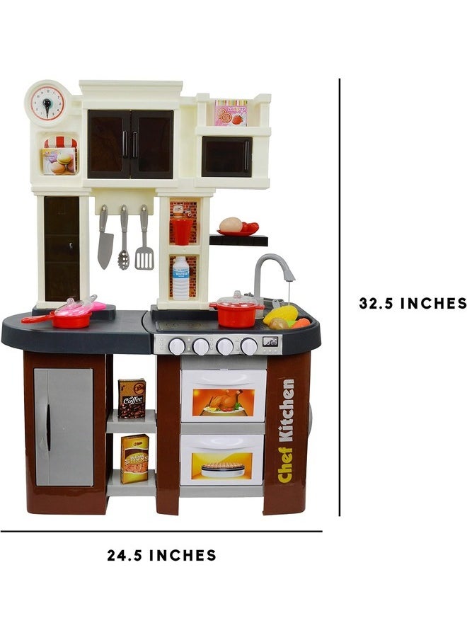 Toy Box - Talented Chef Role Play Toy Kitchen Playset with Realistic Sounds, Sink Basin, Stove, Oven and Utensils for Kids, Ages 3+ - Image 1