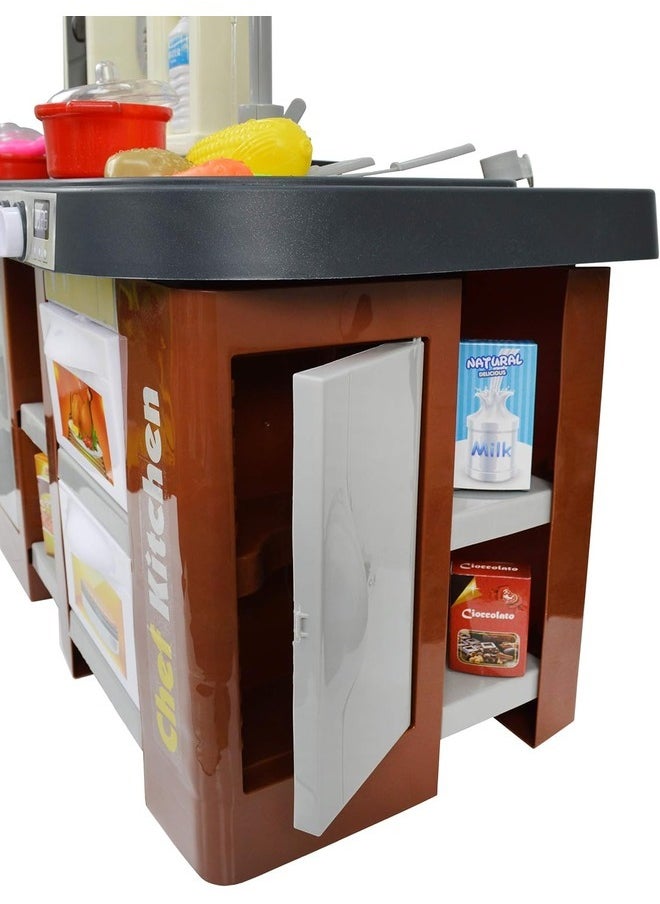 Toy Box - Talented Chef Role Play Toy Kitchen Playset with Realistic Sounds, Sink Basin, Stove, Oven and Utensils for Kids, Ages 3+ - Image 1