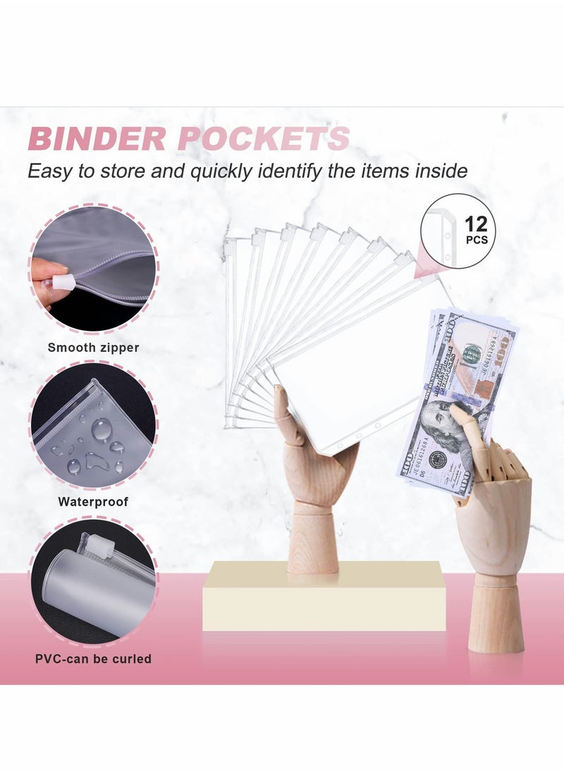 Excefore Budget Binder with Zipper Envelopes Cash for Budgeting Money Organizer  - Image 4