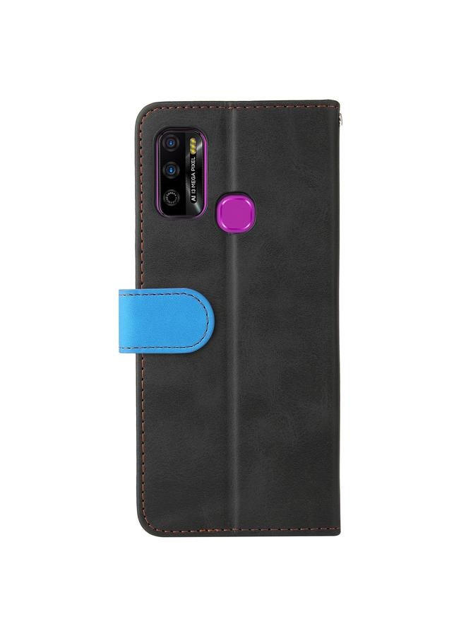 Zaboon Case For Infinix Hot 9 Play Business Stitching-Color Horizontal Flip PU Leather Case with Holder & Card Slots & Photo Frame - Image 3