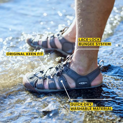 KEEN mens Clearwater Cnx-m Sandal, Raven/Tortoise Shell, 8 US - Image 2