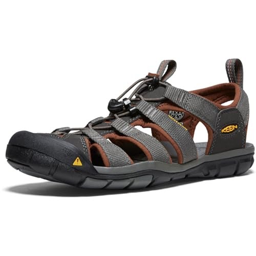 KEEN mens Clearwater Cnx-m Sandal, Raven/Tortoise Shell, 8 US - Image 1