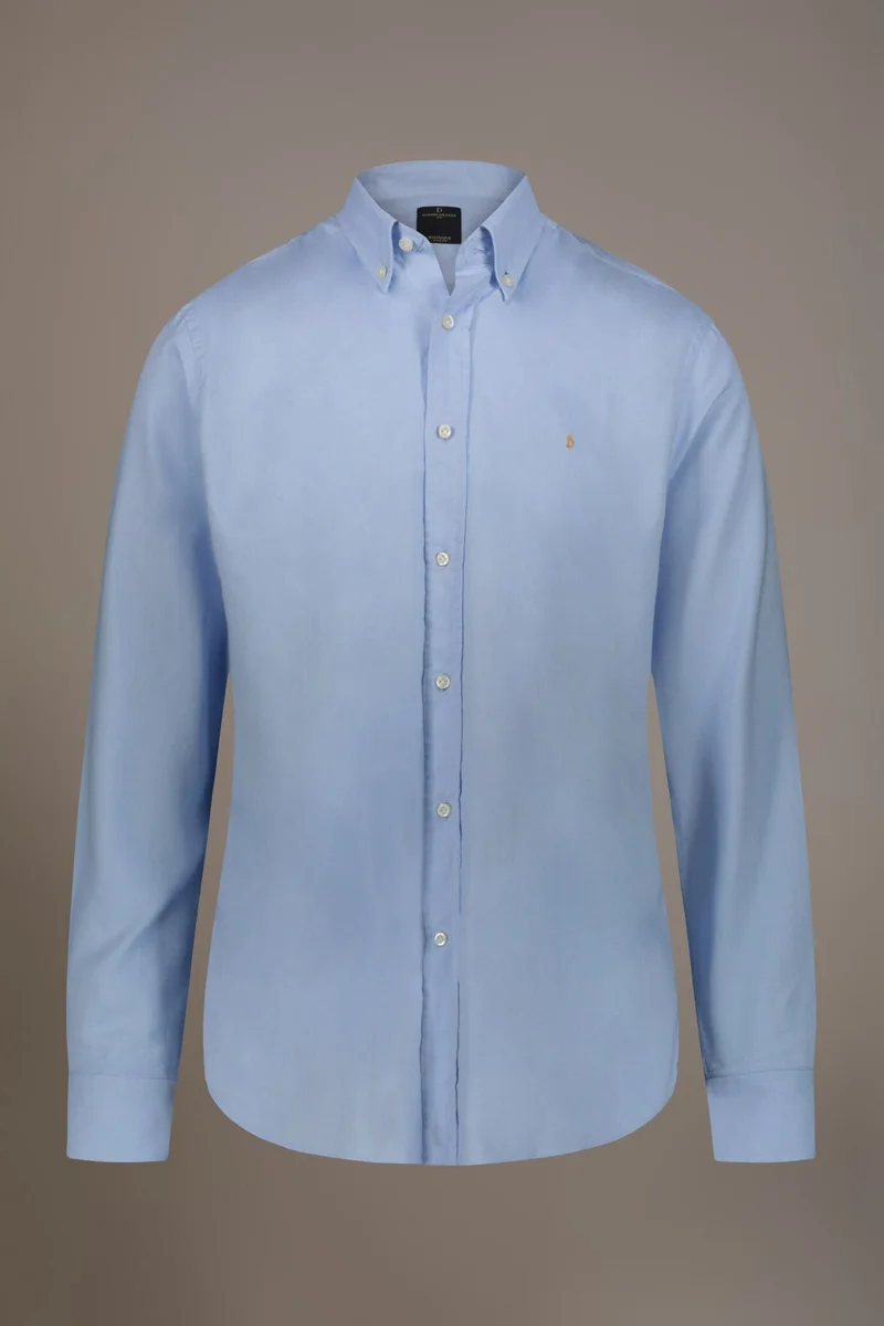 Doppelganger Blue Washed shirt button down collar comfrot - Sky for Men | Best Price UAE