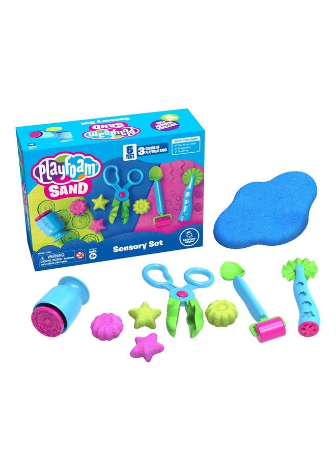 Educational Insights Playfoam Sand Sensory Set With Assorted Colors & 5 Tools, Play Sand, Sensory Toys For Kids, Gift For Boys & Girls, Ages 3+ - Image 1