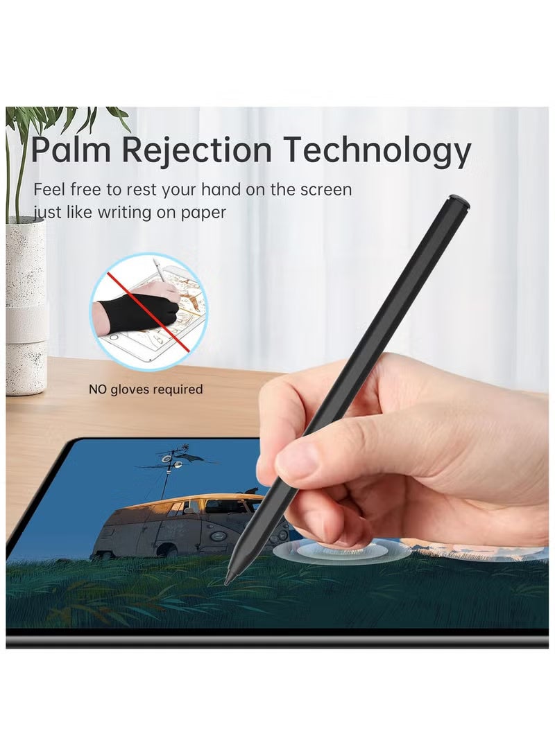 ستايلس قلم رقمي، قلم إلكتروني لأجهزة Remarkable 2، سامسونج، Kindle - حساسية مستوى الضغط 4096، رفض راحة اليد، إمالة طبيعية، ممحاة خلفية ومغناطيس، لا حاجة للشحن، 5 رؤوس احتياطية ومشبك واحد - Image 4