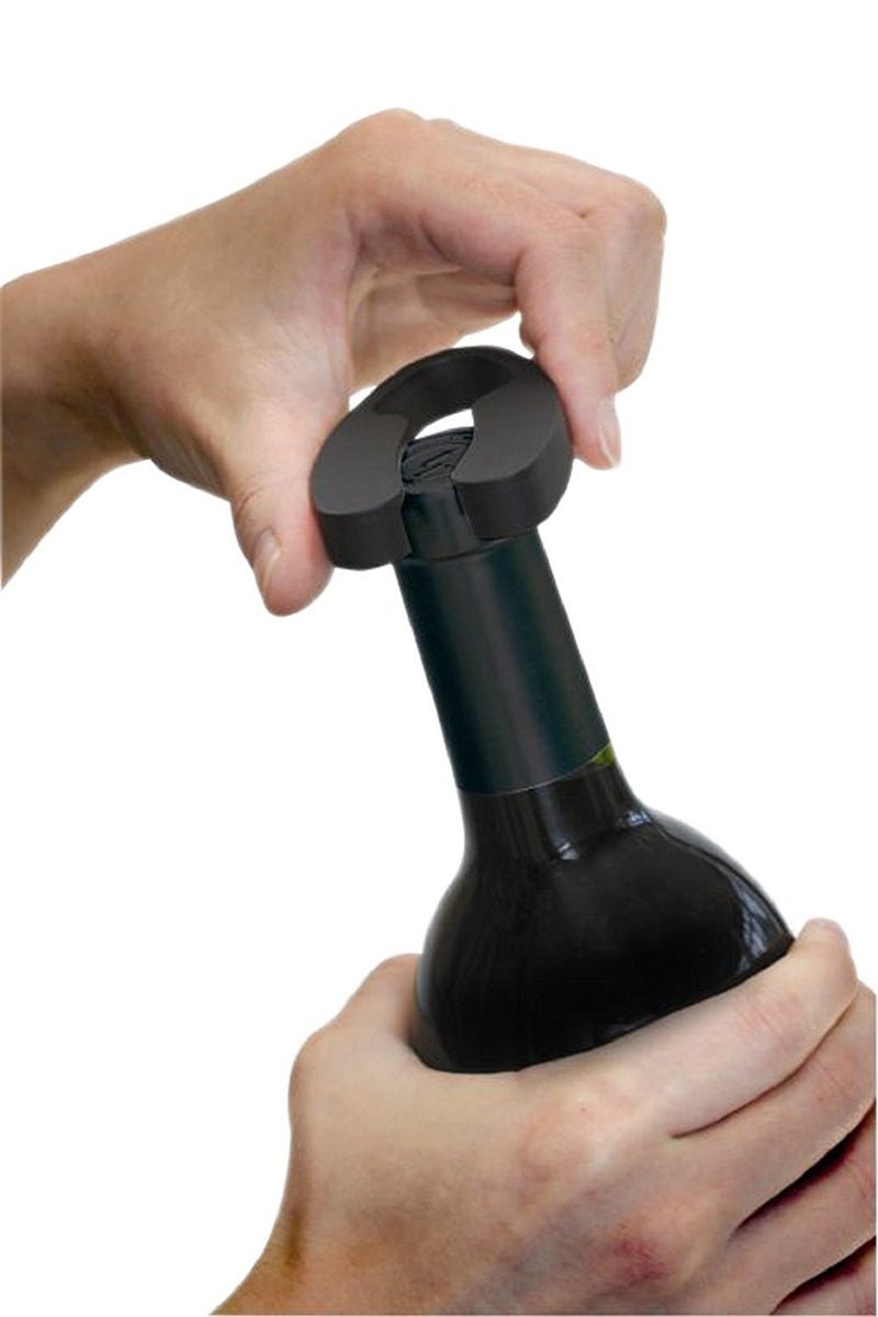 Ozeri Pro Electric Wine Bottle Opener in Black, with Wine Pourer, Stopper, Foil Cutter and Elegant Recharging Stand - Image 4