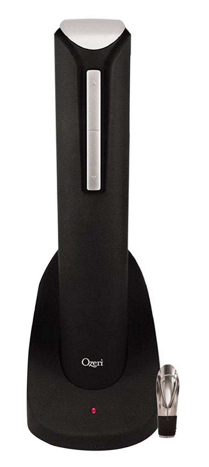 Ozeri Pro Electric Wine Bottle Opener in Black, with Wine Pourer, Stopper, Foil Cutter and Elegant Recharging Stand - Image 5