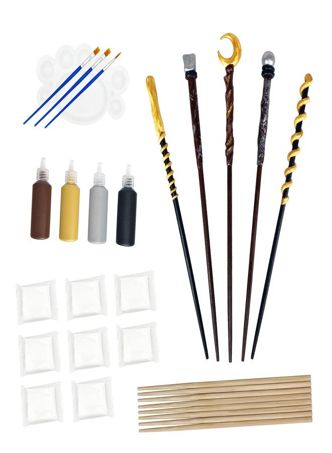 Maikoi Magic Wand Making Kit for Kids Adults DIY Craft Set Wizard Birthday Party Supplies Make Your Own 8 Wands (24-Piece) - Image 1