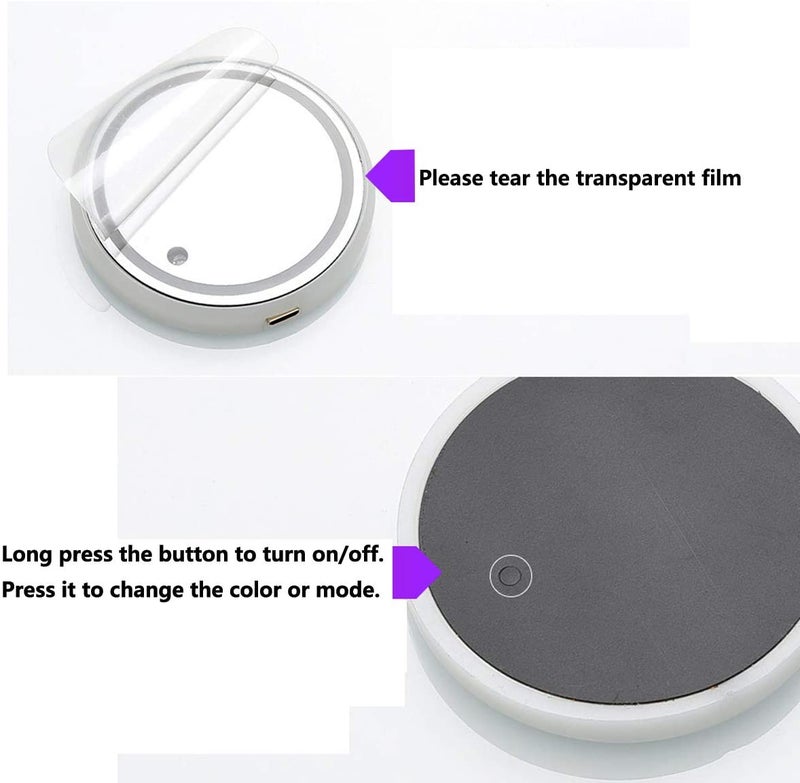 2 Pack LED Car Cup Holder Lights 7 Colors Changing USB Charging Mat Waterproof Cup Pad,LED Interior Atmosphere Lamp Decoration Light Car Accessories - Image 5