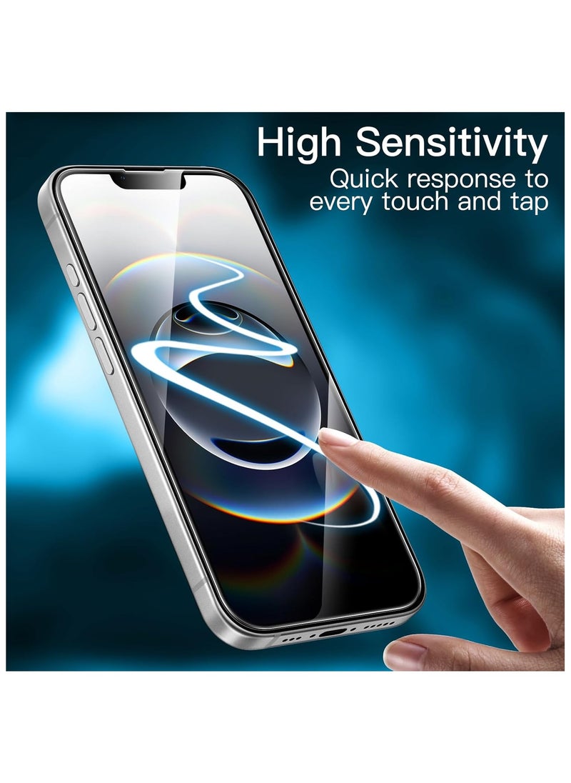 Full Coverage Screen Protector for iPhone 16e 6.1-Inch 2025, 9H Tempered Glass Film, Case-Friendly, HD Clear, 3-Pack