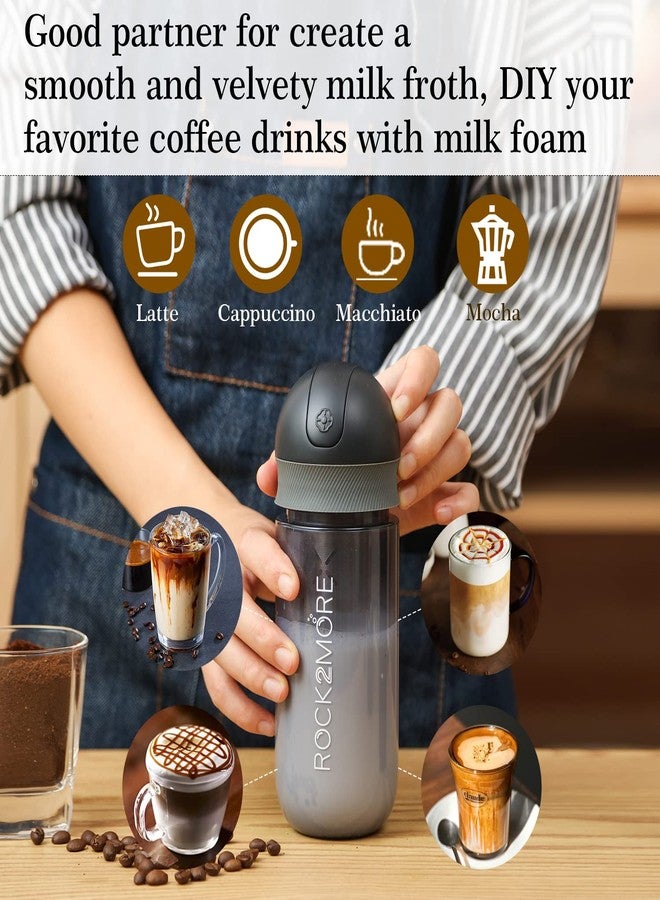 STARESSO Milk Frother, Milk Steamer Foam Maker for Hot and Cold Milk Froth, Frother for Coffee, Latte, Cappuccino, Milk Warmer Heater, Non-Stick Interior (Black) - Image 2