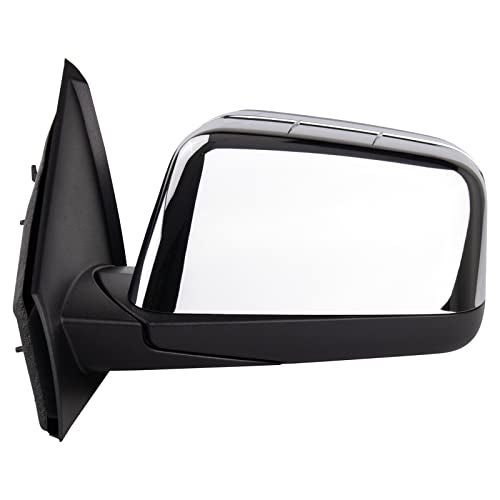 TRQ Driver Side Power Heated Mirror Chrome Cover Textured Black Compatible with 2008-2009 Lincoln MKX FO1320467 - Image 5