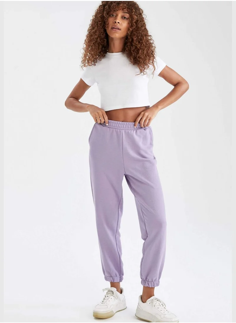 ديفاكتو Basic Shirred Tie Waist Sweatpants