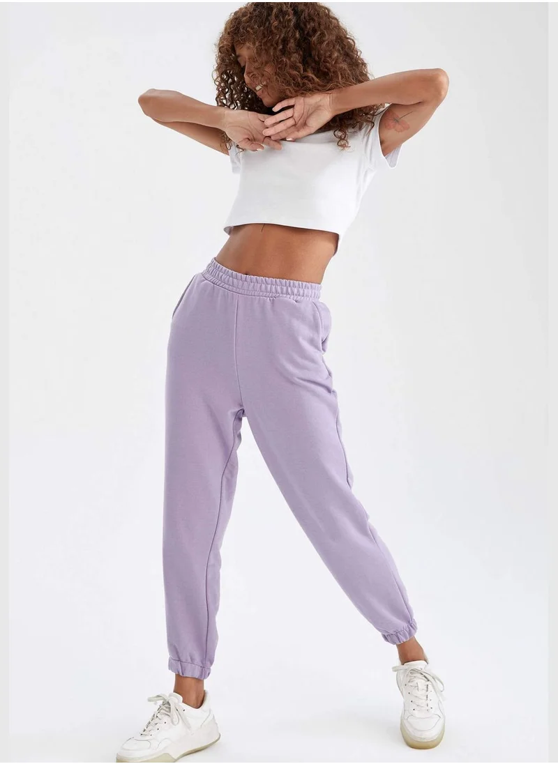 ديفاكتو Basic Shirred Tie Waist Sweatpants