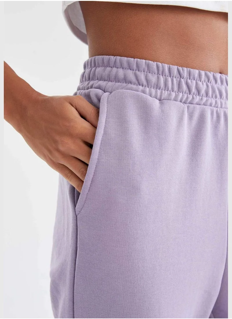 ديفاكتو Basic Shirred Tie Waist Sweatpants